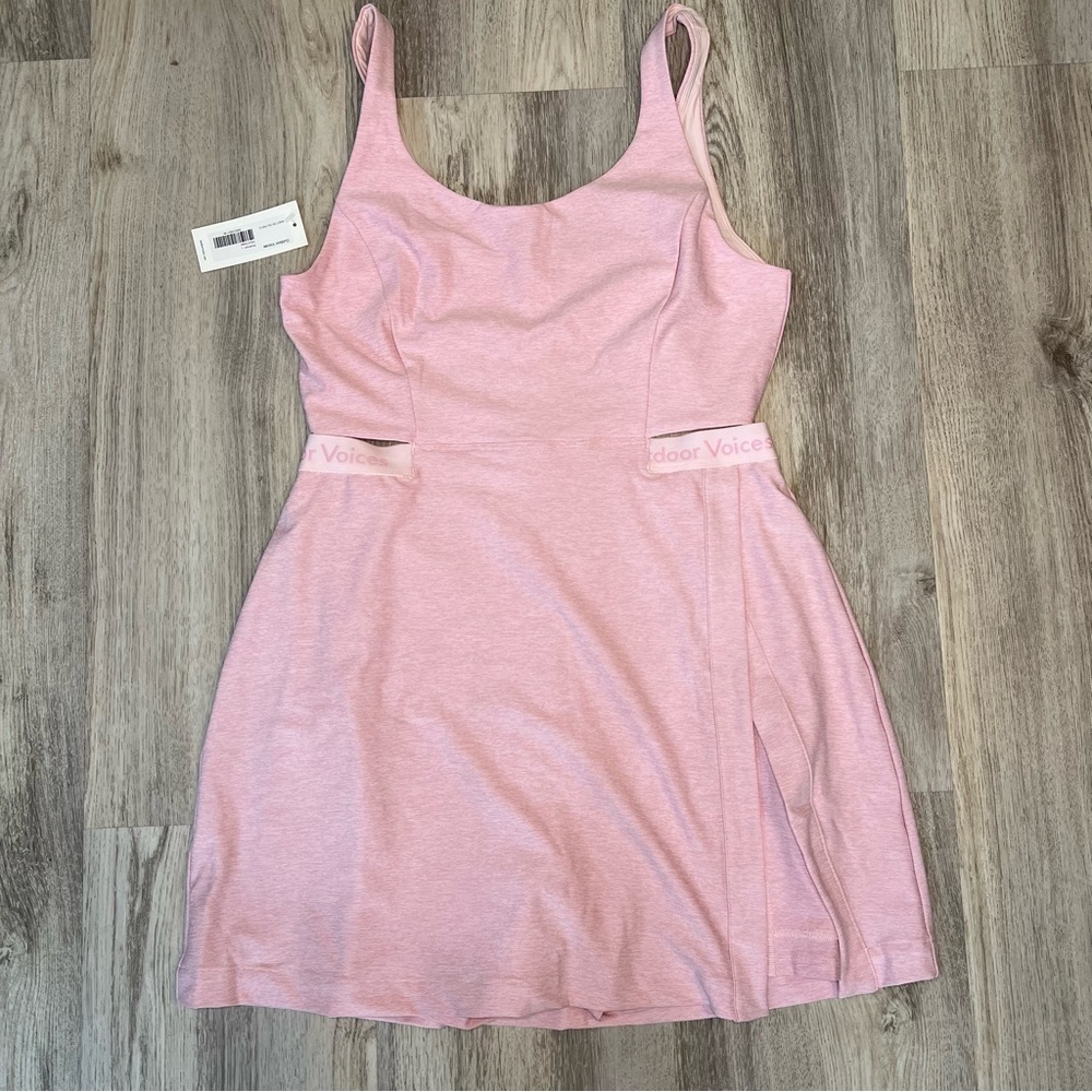 Outdoor Voices Pink‎ Sleeveless Cutout Dress Size Large - Picture 2 of 9